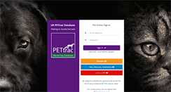 Desktop Screenshot of owners.pettrac.co.uk
